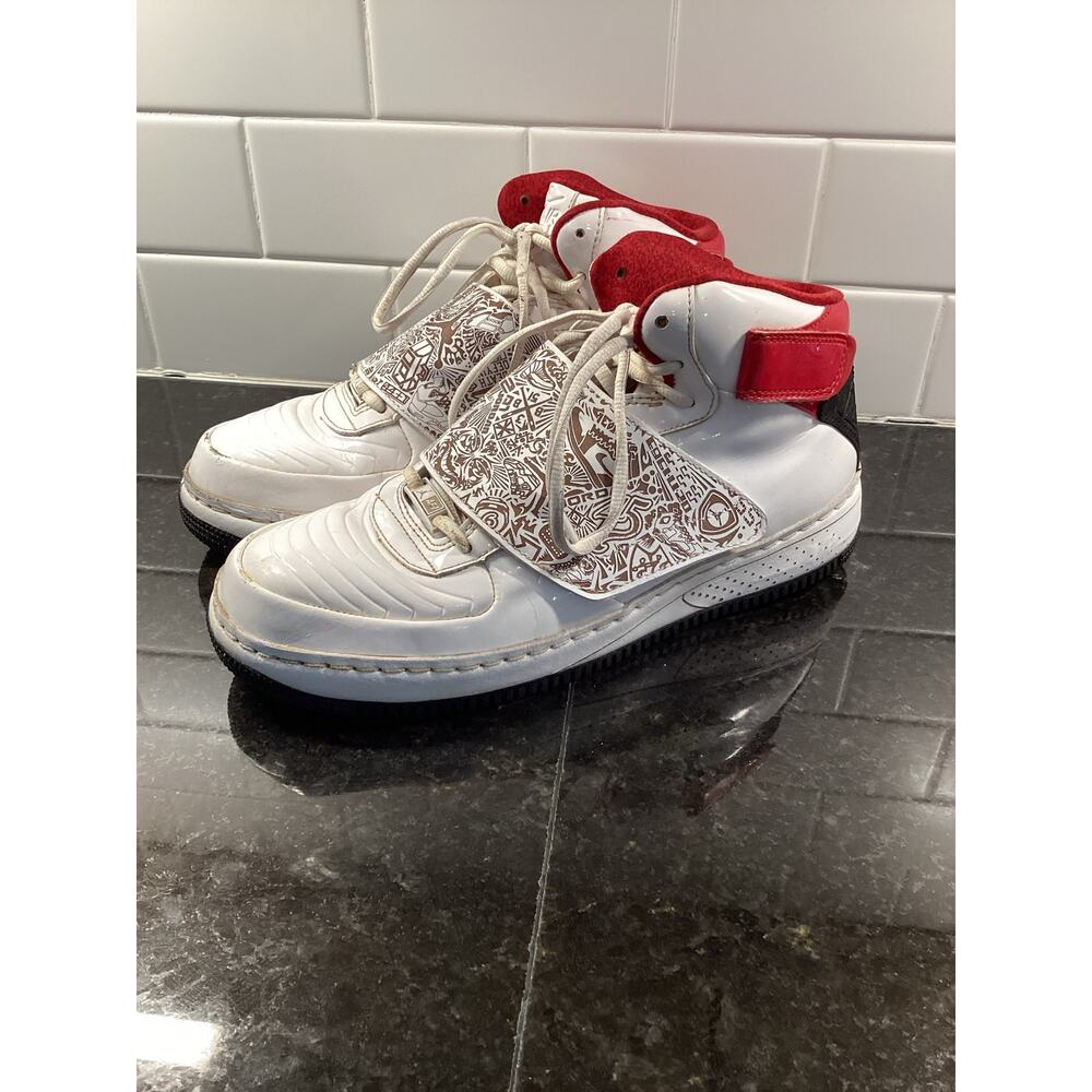 Retro Air Jordan Fusion 20 White‎ Varsity Red basketball sneakers size 9